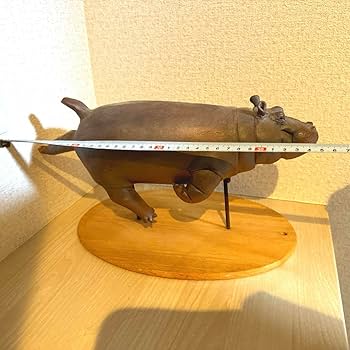 Amazon.co.jp: 陶の動物園 笠間焼き 空中散歩 カバ 置き物